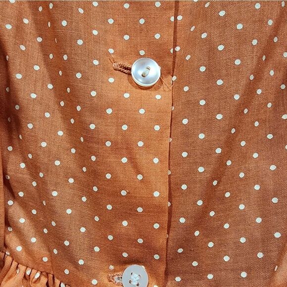 Lilo California Vintage Layla Peach And White Polkadot Dress - Picture 4 of 14